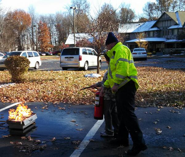 Fireman with Extinguisher